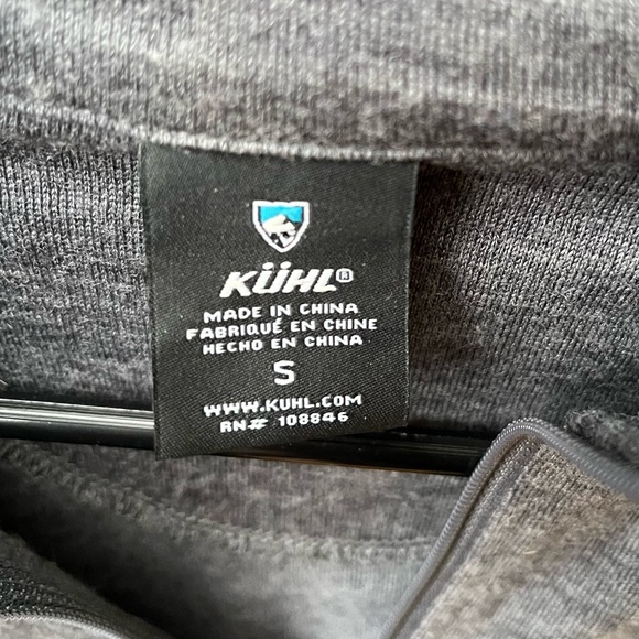 KUHL Merino Wool 1/4 Zip Long Sleeve Top In Gray Sz S - Picture 4 of 12